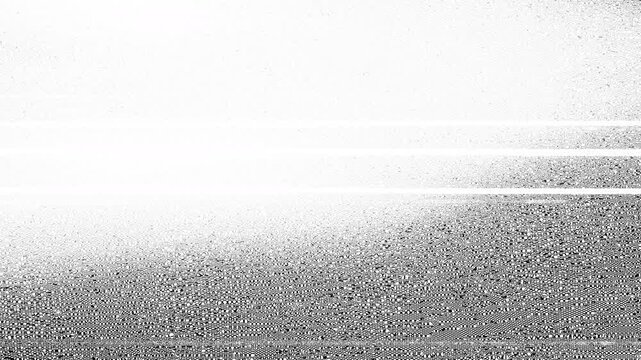 VHS error screen glitch transition with analog television noise effect