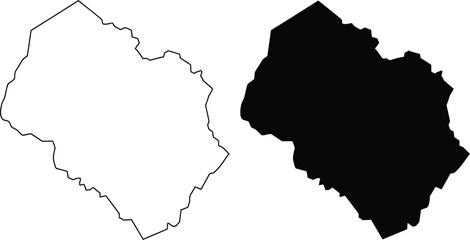 Obraz premium Contrast comparison of two similar irregular shapes with differing fill colors Vector