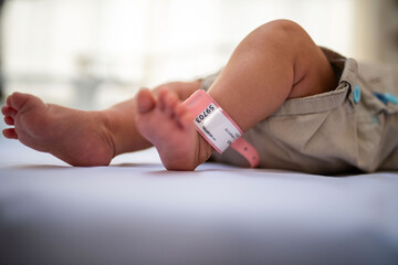 Newborn baby hospital bracelet