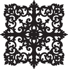 Ornamental Baroque Square Frame Vector