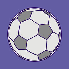 Naklejka premium Soccer Ball Icon Design, Football Graphic Element, Sport Equipment Illustration For Teams And Championships