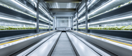 Obraz premium Automated indoor vertical farming system