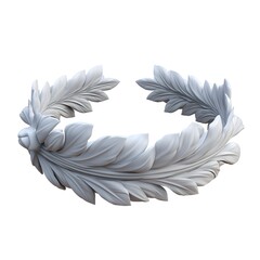 Naklejka premium White Roman laurel crown isolated on white background