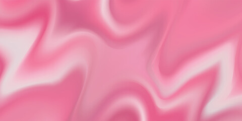 Pink strawberry yogurt or ice cream surface texture with wave pattern. Milk creamy sweet fruit and berry product. Soft and frozen sorbet or dairy pudding smooth top. Realistic vector background. © Qiana