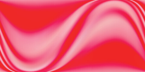 Pink strawberry yogurt or ice cream surface texture with wave pattern. Milk creamy sweet fruit and berry product. Soft and frozen sorbet or dairy pudding smooth top. Realistic vector background. © Qiana