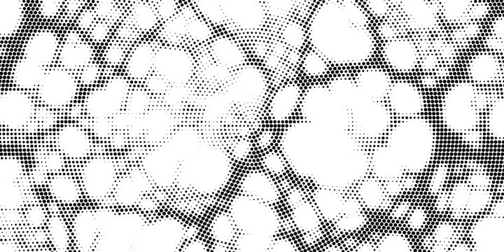 Black radial halftone circles. Dotted sound wave rings. Stippled epicenter, target, radar icon concept. Ripple concentric signal vibration element. Vector round dashed and dotted