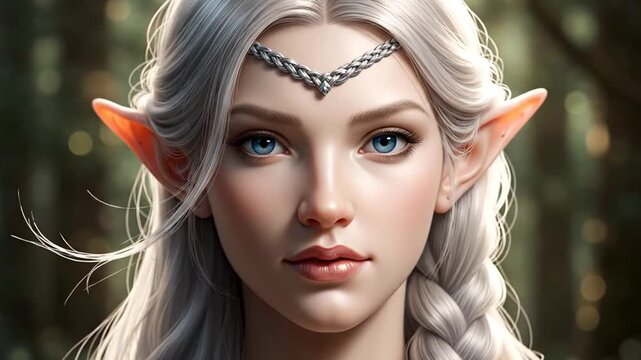 Enchanting Elf Portrait - A Glimpse into the Mystical Forest Realm.