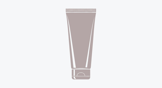 Simple beige squeeze tube, typically used for cosmetic packaging like face cream, hand lotion, or other beauty products.
