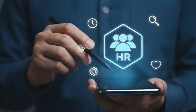 Human resources technology and management concept
