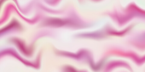 Pink strawberry yogurt or ice cream surface texture with wave pattern. Milk creamy sweet fruit and berry product. Soft and frozen sorbet or dairy pudding smooth top. Realistic vector background. © Dul