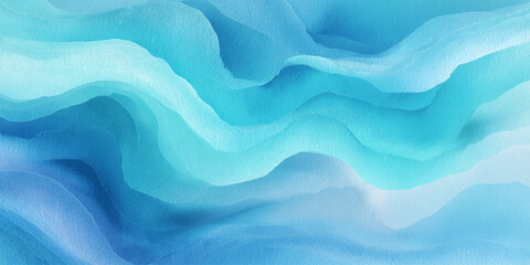 Obraz premium Abstract blue sea watercolor texture background with flowing ocean waves and soft turquoise liquid design.