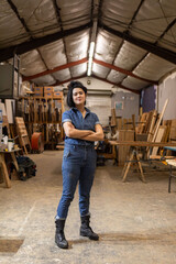 Fototapeta premium Confident artisan in workshop.