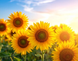 Obraz premium Sonnenblumen im Sommer