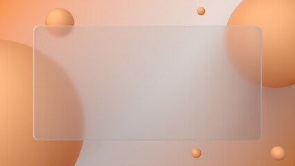 An abstract 3D render with a glassmorphism effect shows off a frosted glass plaque, creating a modern and stylish visual background for projects.