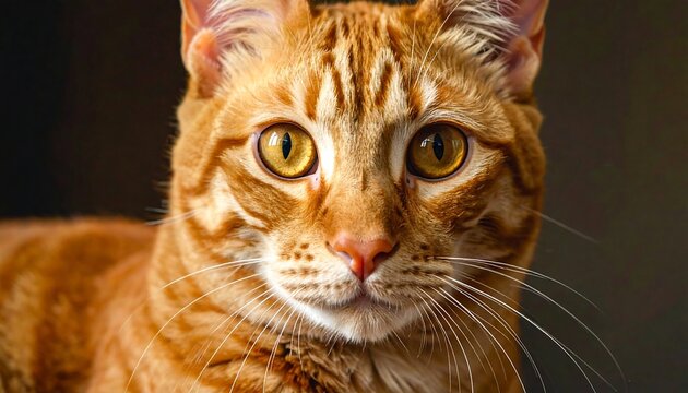 Close-up of a ginger cat's face