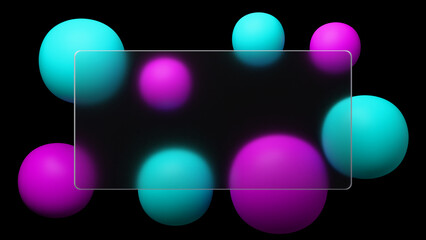 An abstract 3D render with a glassmorphism effect shows off a frosted glass plaque, creating a modern and stylish visual background for projects.