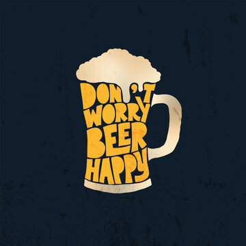 Happy beer day, National Beer Day, vector illustration, flyer, banner, social media post, poster, typography, icons, October 27th, Get Together, fun Life, friends, beers, benefits of drinking beer