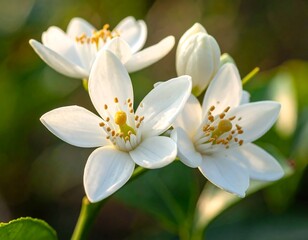 Obraz premium Close-up of delicate white flowers (8)