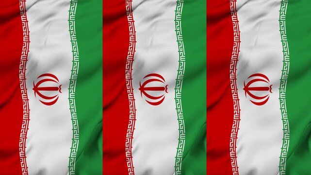 Iran flag background animation seamless loop. 4K