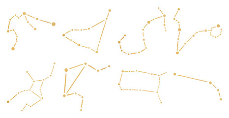 Golden constellation patterns collection © Rawpixel.com