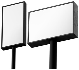 Obraz premium Blank signage for outdoor advertising element set