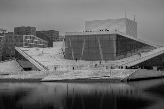 Oslo, Norway - March 7, 2026:  Exterior of Munch Museum in central Oslo, Norway.