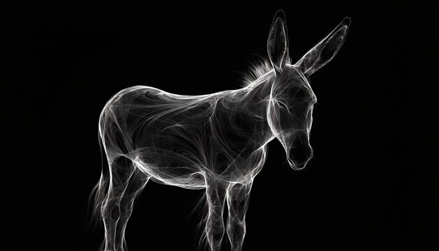 black and white donkey