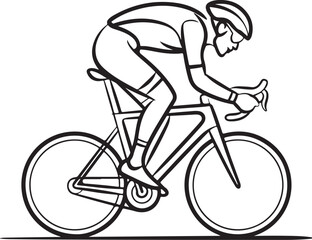 Naklejka premium cyclist on a bike