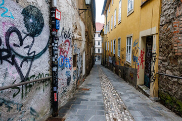 Fototapeta premium Travel destination in Europe, Ljubliana city in Slovenia.