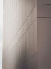 Minimal Modern Building Facade with Geometric Lines and Neutral Architecture