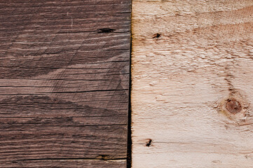 Contrast of Dark and Light Wooden Planks Texture Background