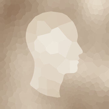 Minimalist Stylized Human Head Profile for Wellness and Mindfulness