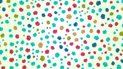 Obraz premium Colorful polka dot pattern with assorted vibrant circles on a light background