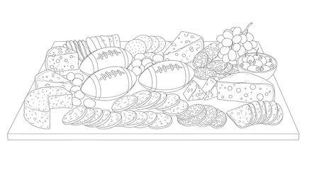 Fototapeta premium Assorted Fruits and Desserts on Plate.