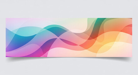 Obraz premium Vibrant Abstract Background with Overlapping Colorful Waves and Smooth Gradient Transition