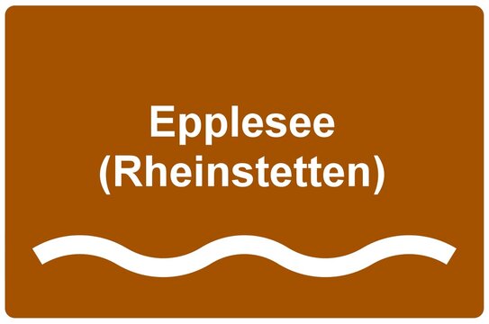 Illustration eines Namensschildes f&uuml;r den "Epplesee" in Baden-W&uuml;rttemberg	