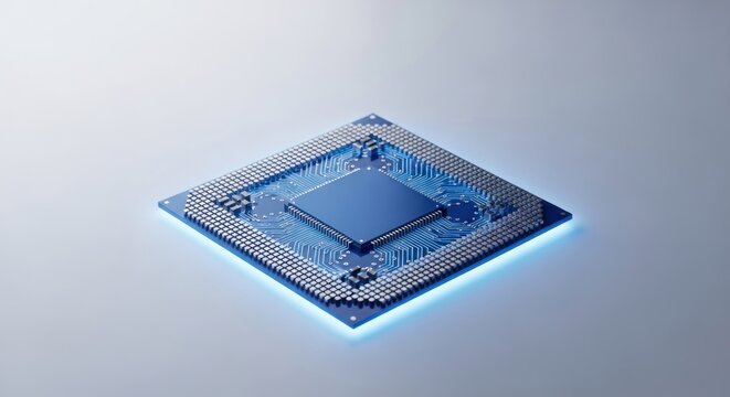 Futuristic Microchip Technology A Glimpse into Advanced Computing.