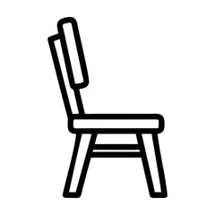 Fototapeta premium vector wooden chair isolated on white