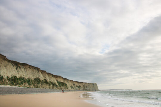 paysages du cap Blanc-Nez &agrave; escalles dans le Nord de la France le long de la Manche