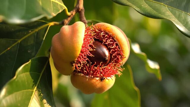 nutmeg on a tree branch