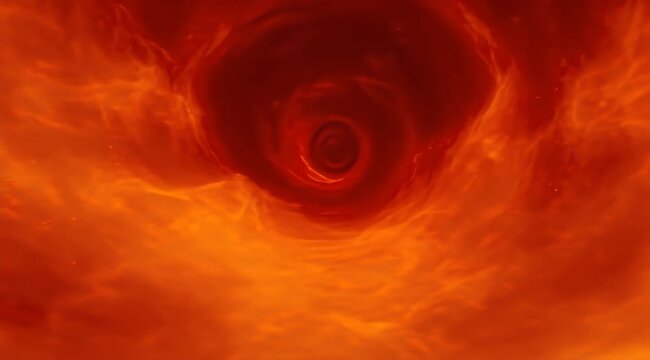 Abstract radial gradient of warm yellow and orange fading into a deep red core