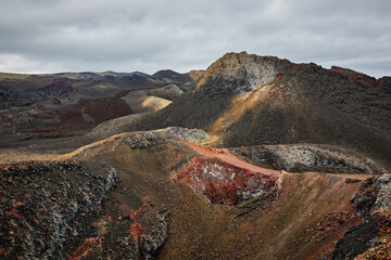 Naklejka premium Mondlandschaft einer Vulkaninsel Isabela - Galapagos