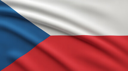 Obraz premium Waving flag of Czech Republic provides a powerful symbol of national pride, unity and patriotism for designers and marketers needing global imagery