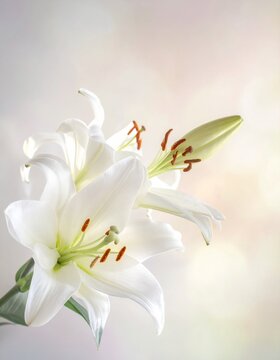 Wei&szlig;e Lilien Bl&uuml;ten