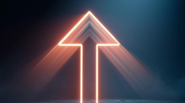 Minimal conceptual scene of a broken barrier transforming into a glowing upward arrow on a dark background, symbolizing breakthrough, growth, and SaaS-driven progress.

