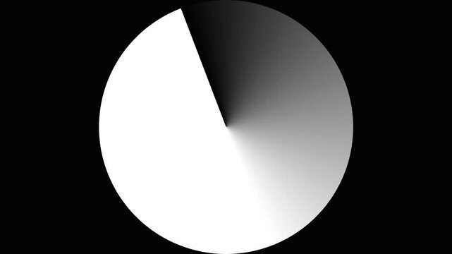 Pie chart animated on dark background.