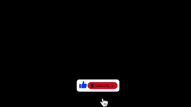 Like and subscribe YouTube video. Alpha layer transparent video for YouTube videos.
