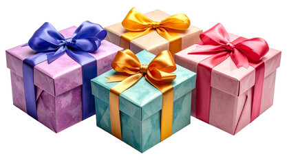 Fototapeta premium Bunte Geschenke, freigestellt