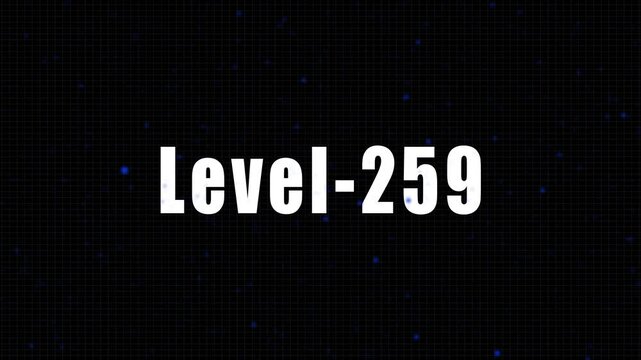 Ultimate Level 259 Gaming Achievement Unlock Featuring A High Tech Digital Matrix Background With Glowing Green Particles For Streamers
