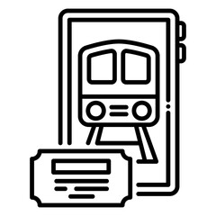 Online Train Ticket Booking App on Smartphone